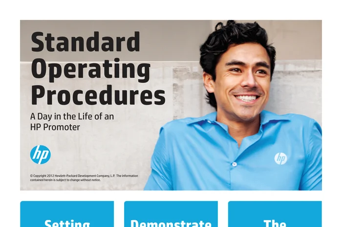HP Promoter SOPs Quick Reference Guide cover