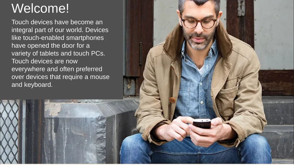 Using Office with Touch title slide