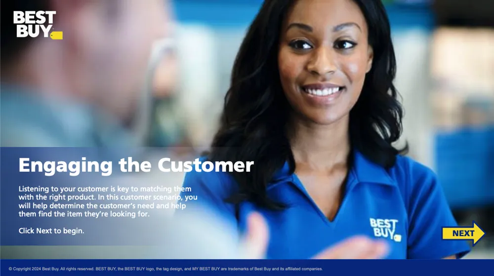 Engaging the Customer course title screen