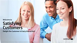 Satisfying Customers course title screen