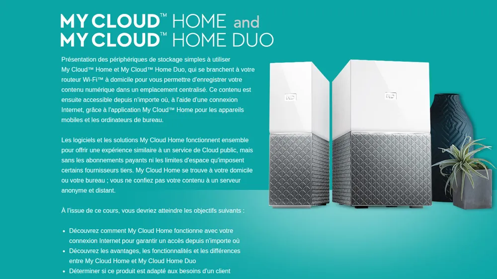 My Cloud Home (French) course title screen