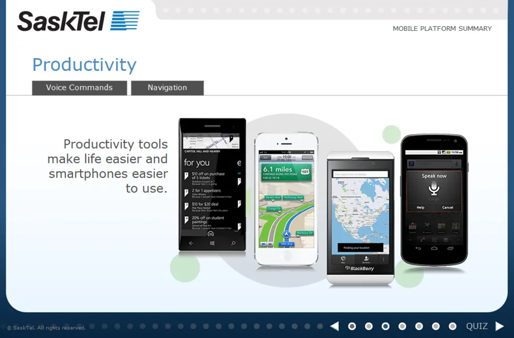 Mobile Platform Summary course title screen